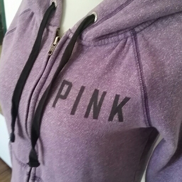 Pink Victoria's Secret zippered hoodie D5 - Picture 6 of 8
